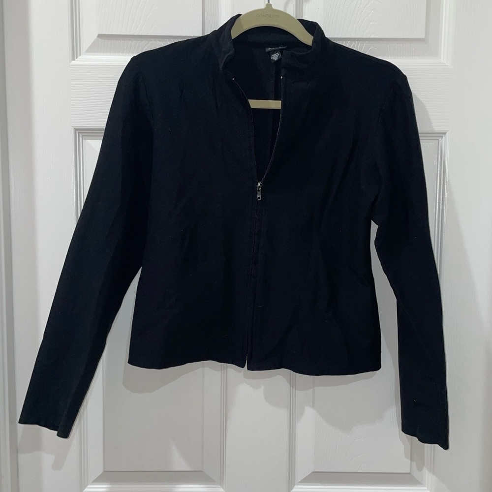 Eileen Fisher full zip BL jacker SZ XS - Picture 3 of 7